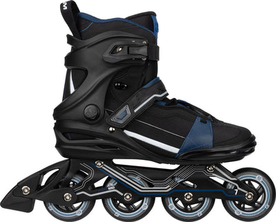 Patines en línea Nijdam - chasis de aluminio - circuito cruiser - talla 37 - negro