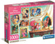 Clementoni - rompecabezas - 1000 piezas - princesas disney - caja compacta
