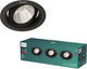 Philips led philips pomeron inbouwspot - sceneswitch - 7w - warmwit licht - zwart - multi-pack 3 stuks