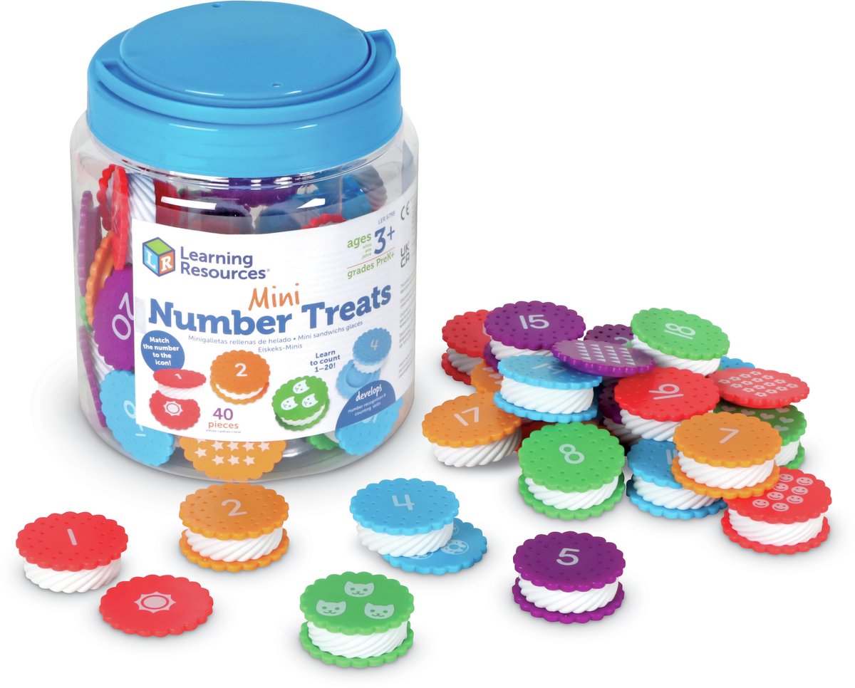 Mini dolcetti con numeri delle risorse didattiche - 3+