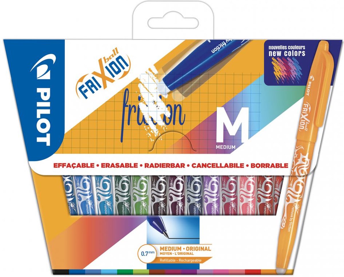 Pilot frixion - rollerball pennenset - uitwisbaar - 12 stuks in karton