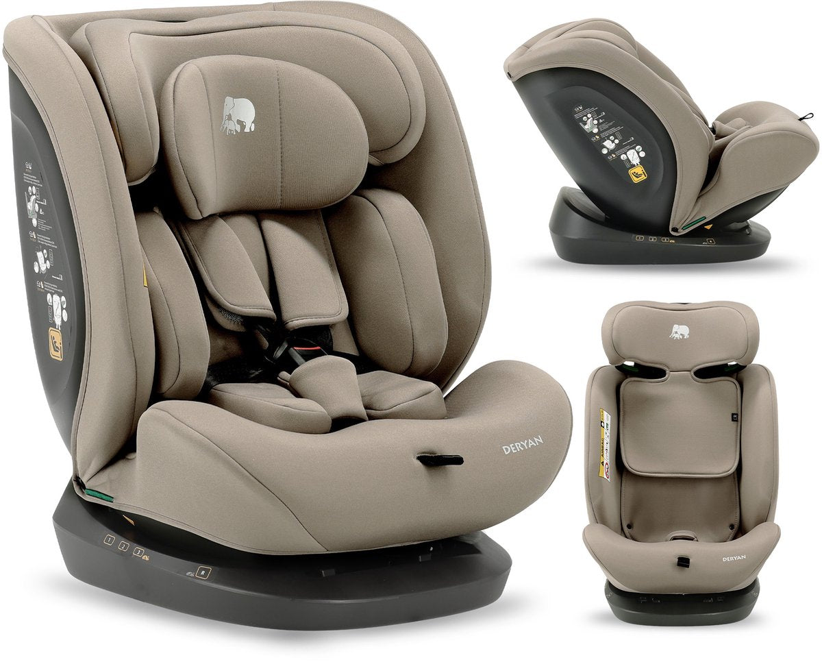 Deryan clyde i-size autostoel - 40-150 cm - groep 0+ 1 2 3 - truffle nougat