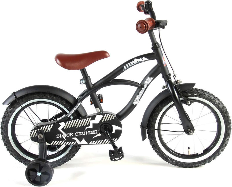 Volare Black Cruiser Bicycle para niños - Niños - 14 pulgadas - Negro - 95% ensamblado