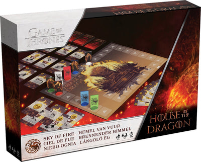 Shuffle house of dragon: sky of fire - juego de mesa - sky of fire - deckbuilding - estrategia - adultos - precuela de juego de tronos