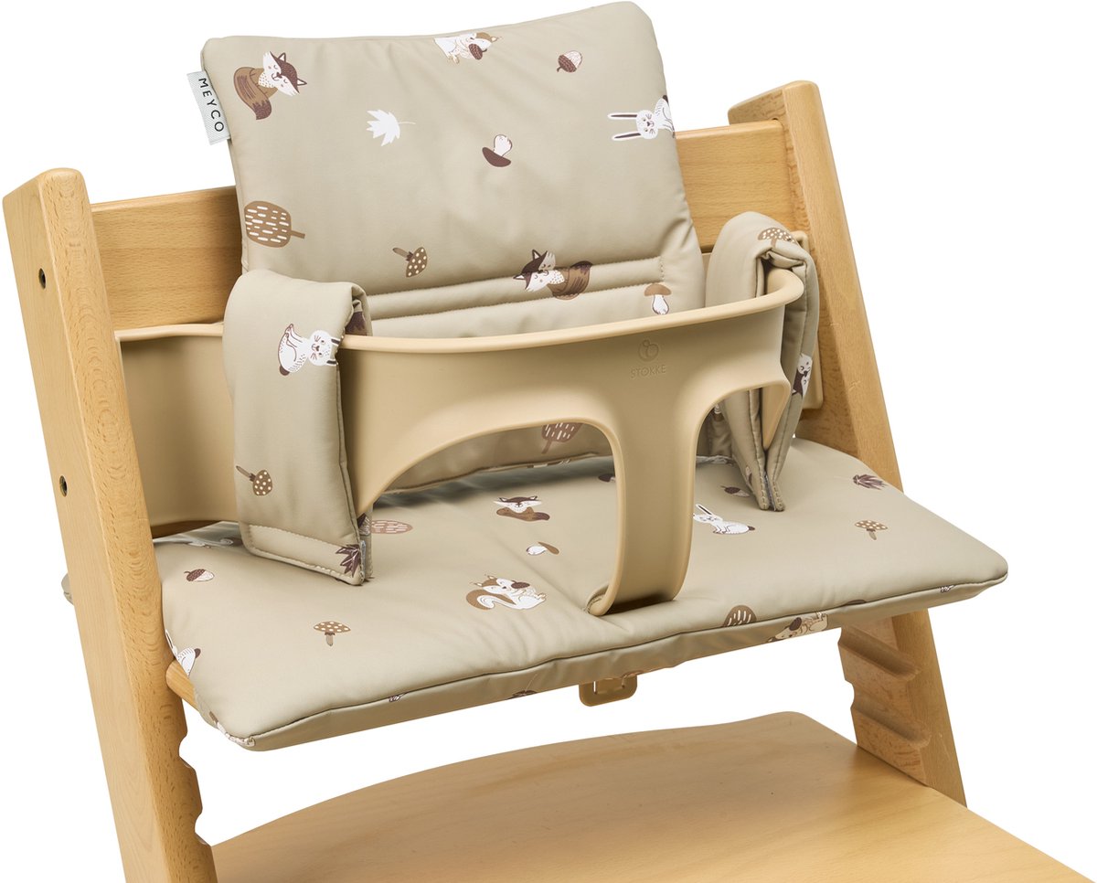 Meyco reductor de asiento para bebes animales del bosque que crece contigo - arena