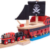 Bigjigs wooden rails pirate ship