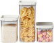 Mepal omnia bewaardozen - 3-delige set - voorraaddoos - nordic white