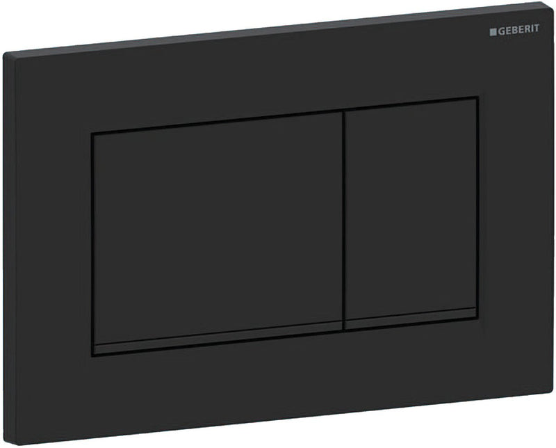 Control Geberit pl. sigma30, 2 teclas: negro mate, fácil de limpiar, negro