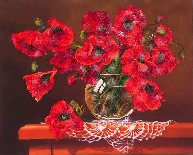 Diamond dotz® papaveri rossi - pittura con diamanti (58,8x48,6 cm)