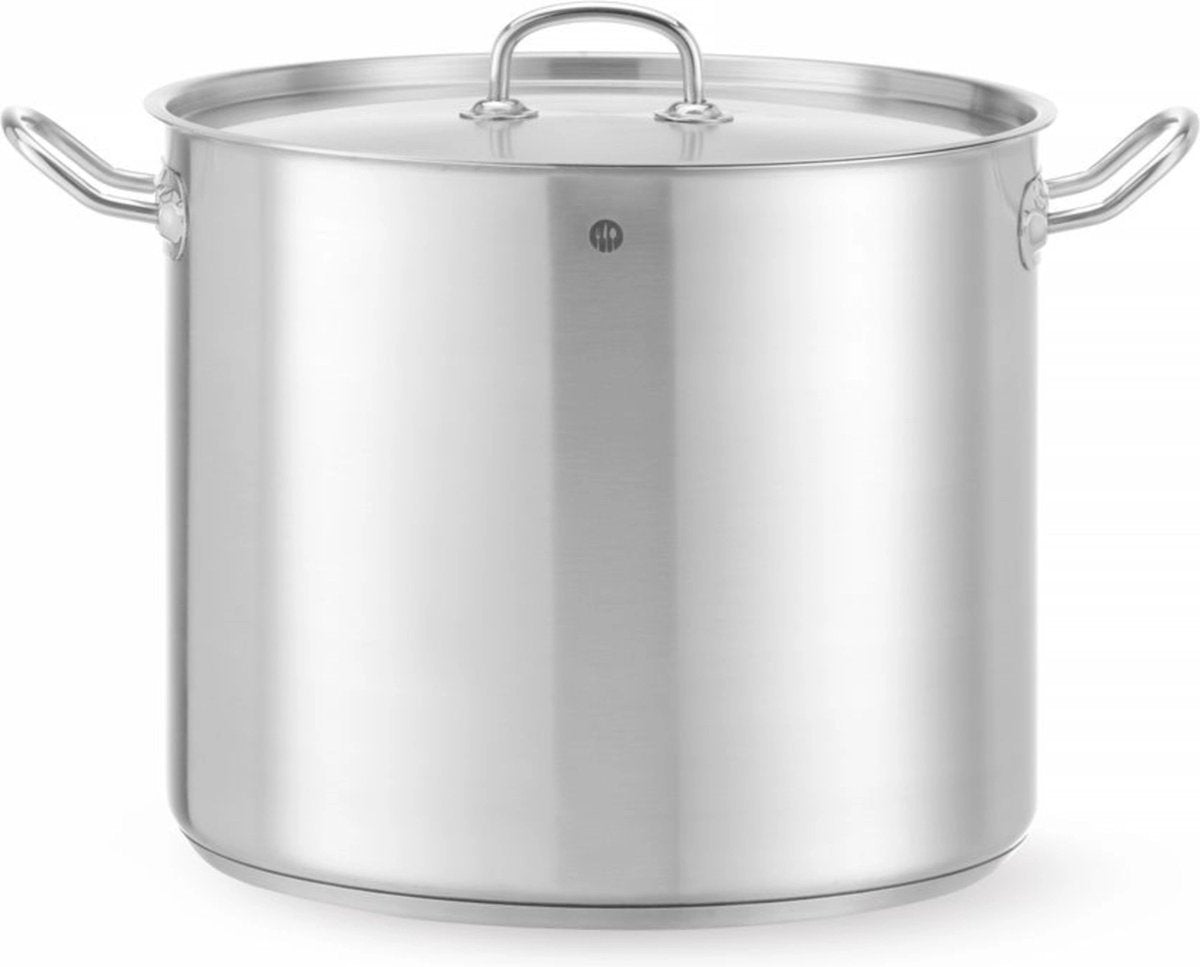 Pentola alta Hendi con coperchio – 21 l – adatta per induzione – manici anti-freddo – ø320x270 mm
