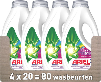 Detergente líquido Ariel + protección del color - 4 x 20 lavados