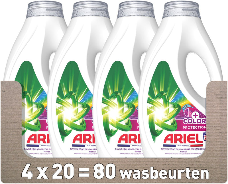 Detergente líquido Ariel + protección del color - 4 x 20 lavados