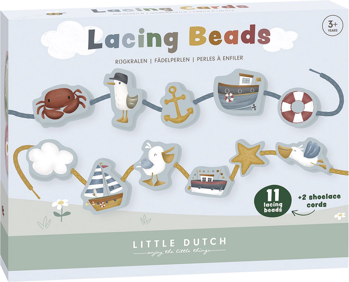 Little Dutch wooden stringing beads sailors bay - educational toys