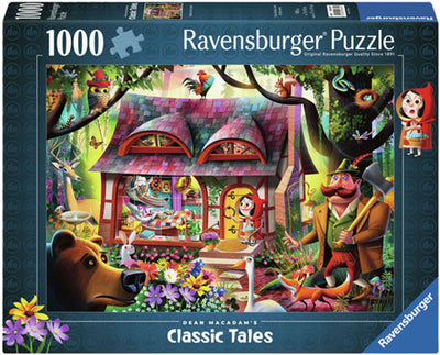 Ravensburger Juice rompecabezas Little Red Riding Hood y De Wolf, 1000.