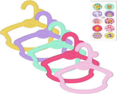 Baby Born - grucce per abiti - conf. da 5 - colori diversi - 43 cm