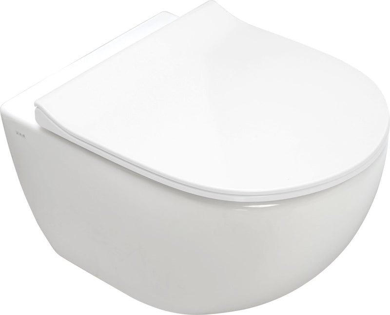 Pack de inodoro suspendido Plieger zano con inodoro suspendido rim-ex con montaje empotrado 36,5x54 cm con asiento de inodoro delgado con cierre suave y despegable blanco