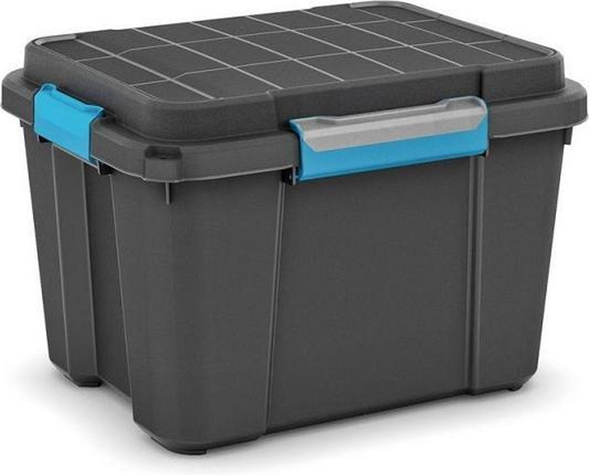 Scatola portaoggetti per immersione Kis m - 45l - 39x49,5x34cm - clip nero blu