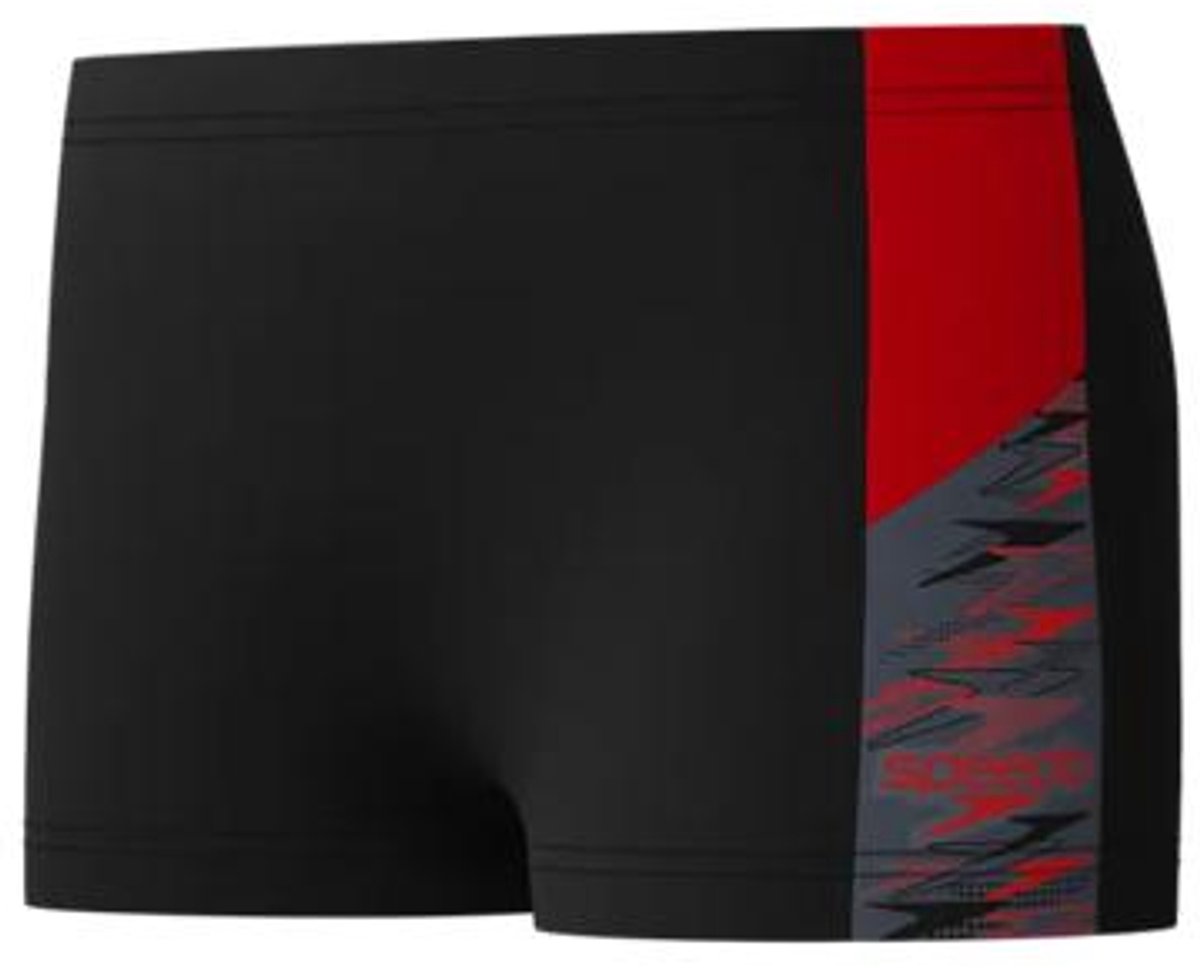 Speedo dive aquashort jongens sportzwembroek - zwart rood