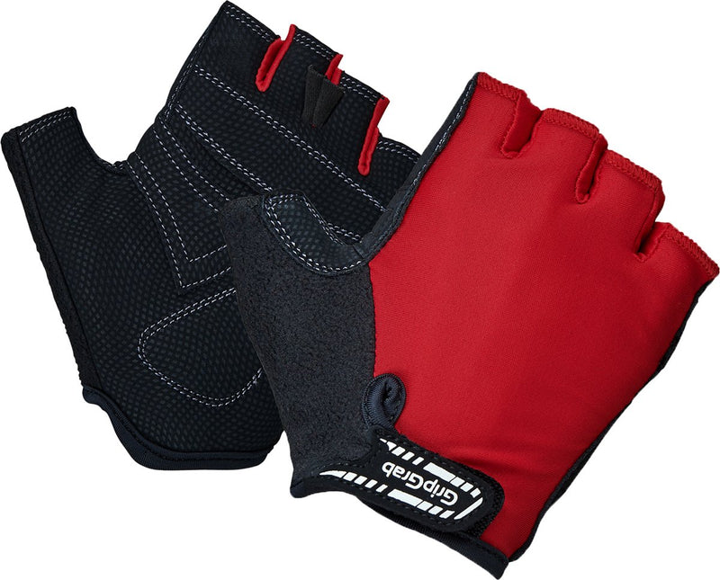 Gripgrab - guantes de ciclismo para niños x-trainer junior de verano con dedos cortos - rojo - unisex - talla m