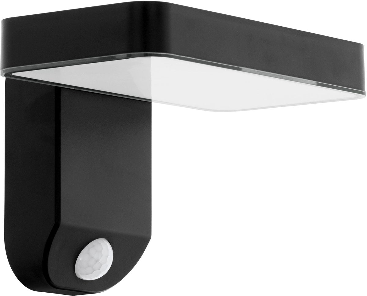 Aplique solar para exterior Eglo pastion - sensor - solar - 18 cm - negro