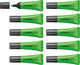 Stabilo neon - evidenziatore - forma tubolare unica - verde - scatola da 10 pezzi