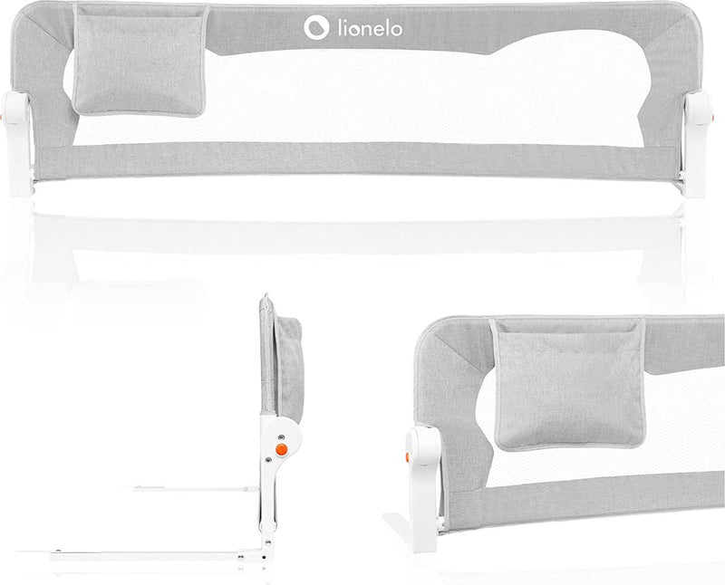 Sponda letto Lionelo eva - barriera di sicurezza fino a 27 kg - pieghevole a 180° - larghezza 150 cm - telaio in alluminio resistente - blocco securebelt standsafe - per bambini 18m-5 anni