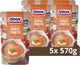 Unox - sopa en bolsa - sopa cremosa de tomate - 5 bolsas x 570 ml