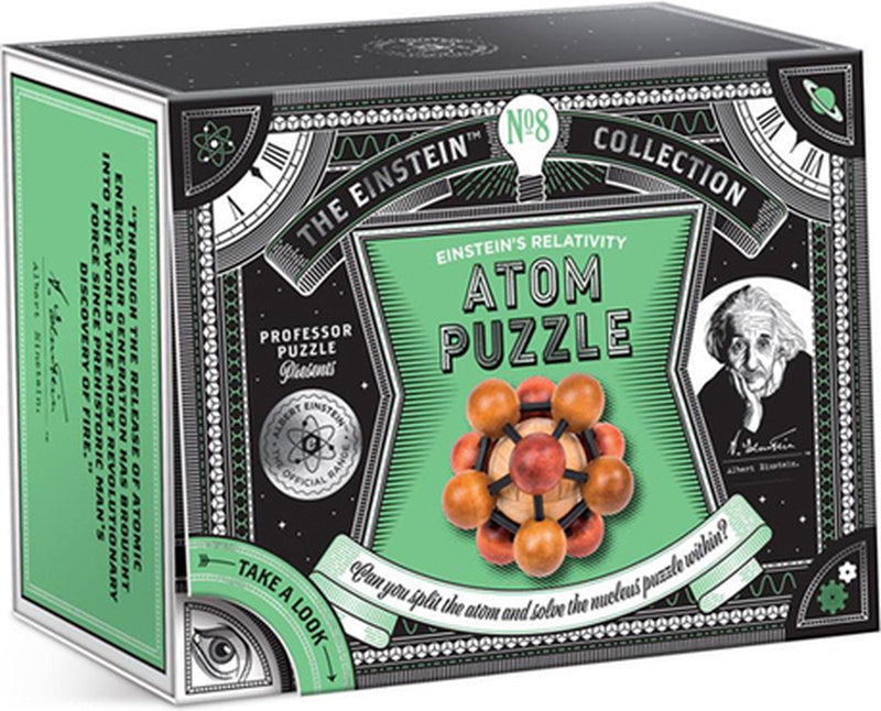 Professore puzzle einstein rompicapo atomo puzzle in legno 3d.