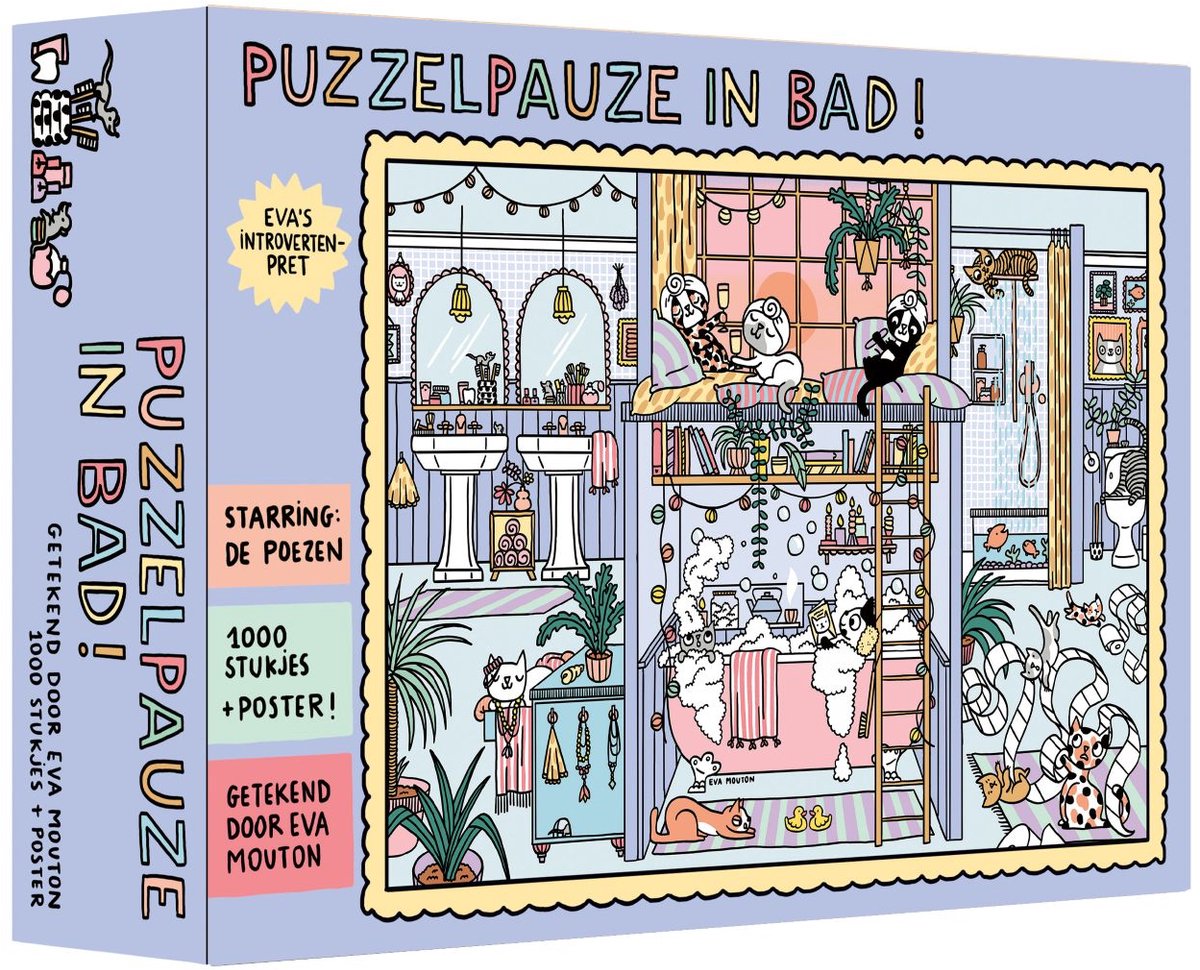 Eva's introvertenpret- puzzelpauze in bad