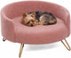 Cuccia per cani Flamingo – divano cane – divano gatto – dizco rotondo rosa – 51 x 50 x 30,5 cm – gambe in metallo