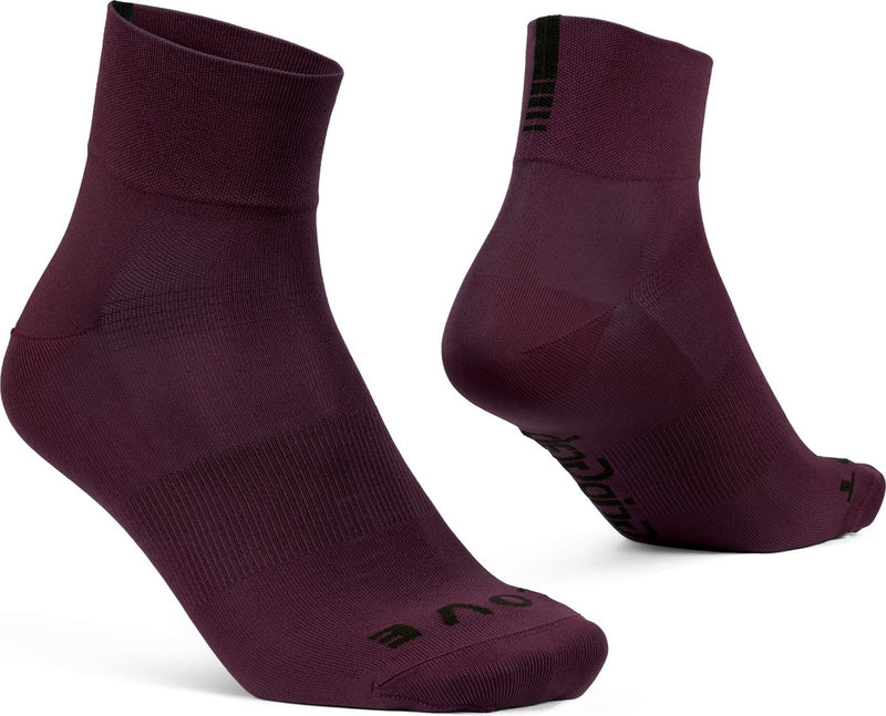 Gripgrab - calcetines de ciclismo de verano ligeros SL de rendimiento corto 1 par de calcetines de ciclismo coolmax de corte bajo - rojo oscuro - unisex - talla L (44-47)