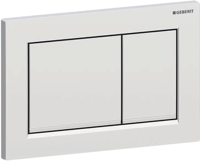 Placa de control Geberit omega20 - 2 botones empotrados - botones rectangulares - matchr. fácil de limpiar