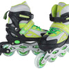Street rider inline skeelers groen zwart verstelbaar, maat 37-40