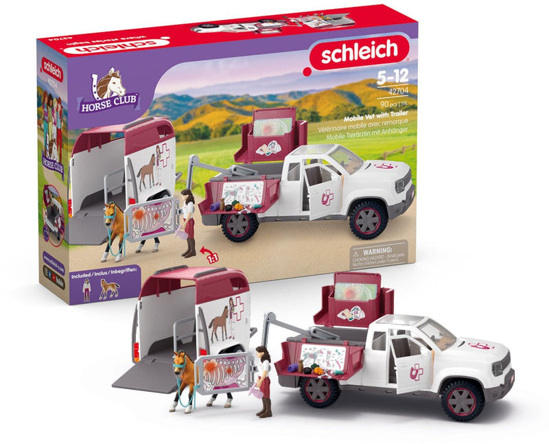 Vet mobile Schleich 42704 con trailer