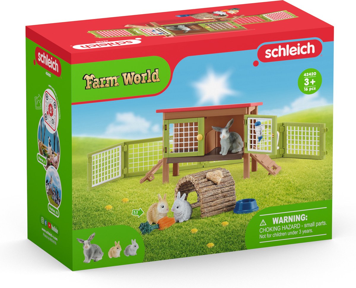 Schleich Farm World Rabbit Hutch