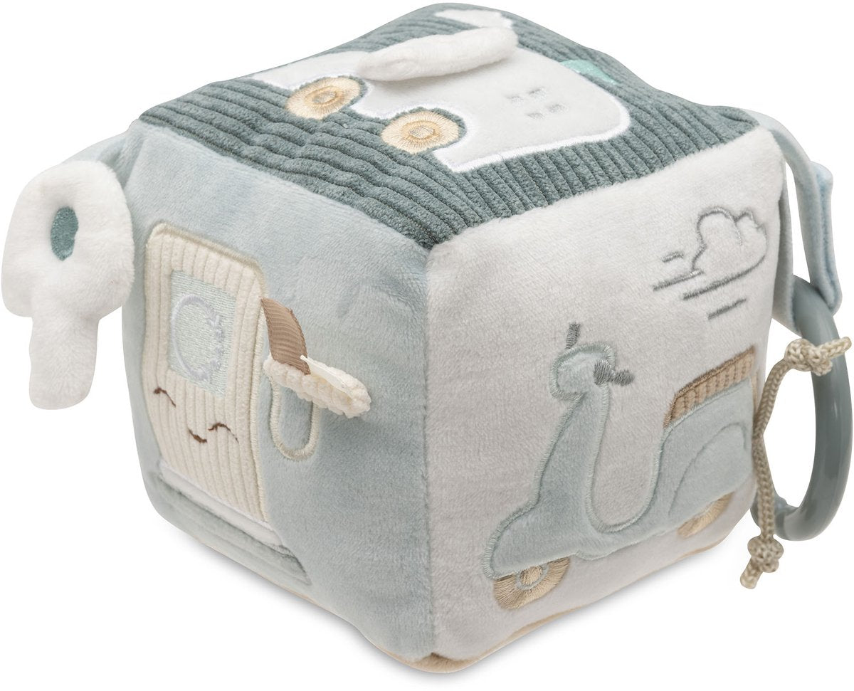 Jollein cubo attività per bambini - in movimento - poliestere - giocattoli sensoriali