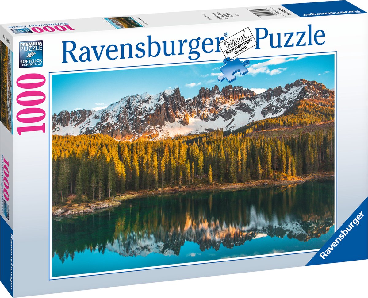 RAVENSBURGER puzzle paesaggi italiani Lago Di Carezza, 1000st.