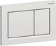 Geberit omega20 bedieningsplaat - 2-toets spoeling - rechthoekige knoppen - matchr. easy-to-clean