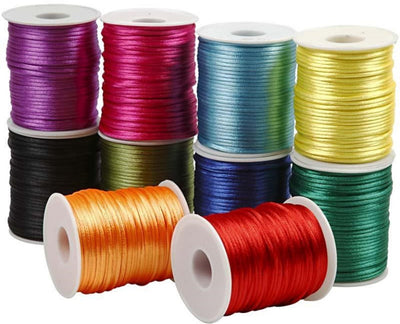 Creativ company satin cord, thickness 2 mm, strong colors, 10x50 m 1 box