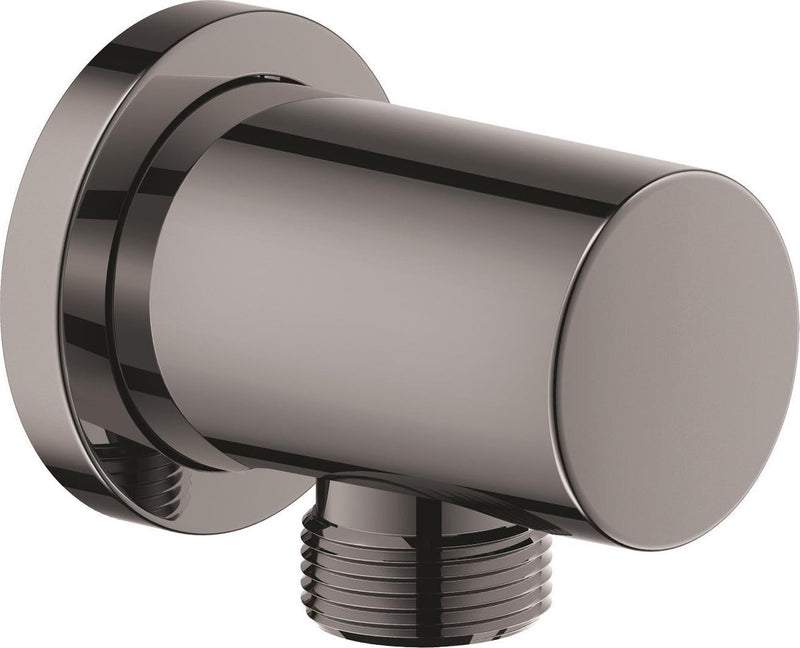 Grohe rainshower aansluitbocht rond - hard graphite (antraciet glanzend)