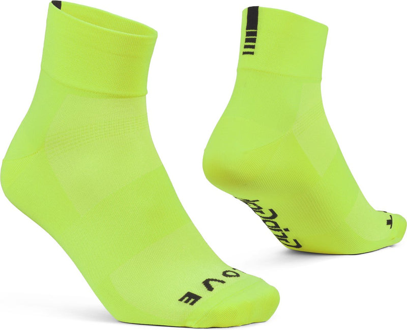 Gripgrab - calcetines de ciclismo de verano ligeros SL de alto rendimiento 1 par de calcetines de ciclismo coolmax de corte bajo - amarillo de alta visibilidad - unisex - talla s (38-41)