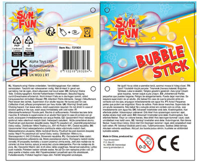 Van manen sun fun bellenblaas stick 120ml 37cm, 24st.