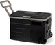 Frigo portatile Steamy -e con compressore elettrico a rulli monozona su ruote - monozona - 45 litri - 12v e 230v - per auto e campeggio - nero