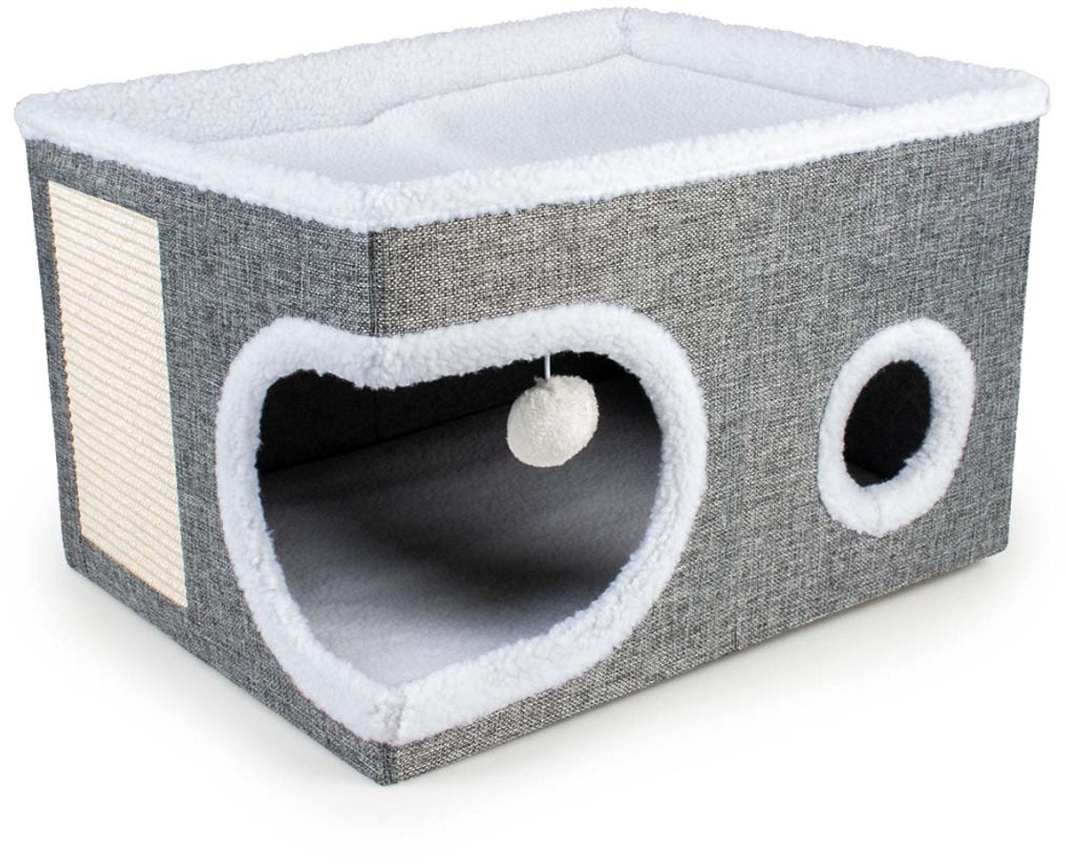 Duvo più relax! Tiragraffi Greg per gatti 53x42x33 cm grigio