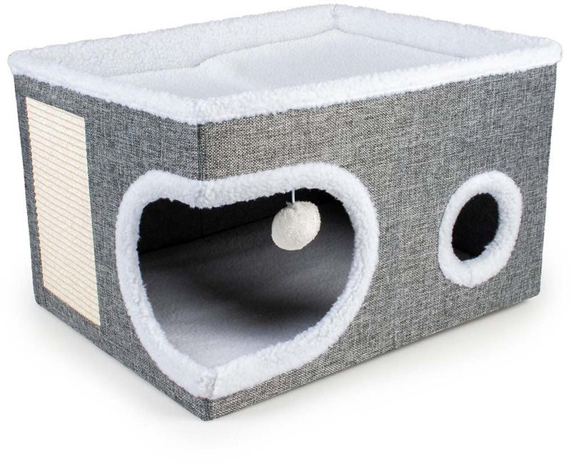 Duvo plus relax! krabhuisje greg voor katten 53x42x33cm grijs