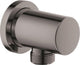 Grohe rainshower aansluitbocht rond - hard graphite (antraciet glanzend)