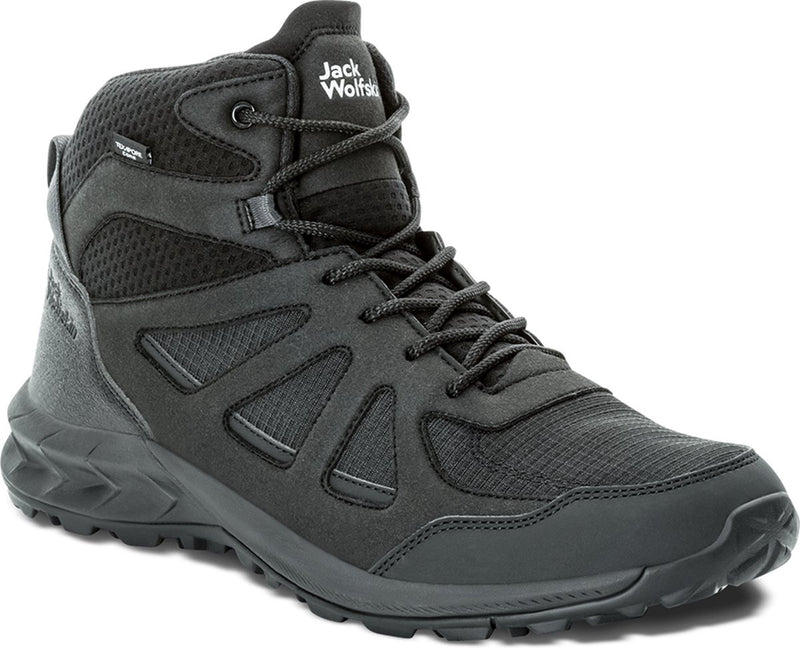 Botas de montaña para hombre Jack wolfskin woodland 2 texapore mid m - negro - talla 41