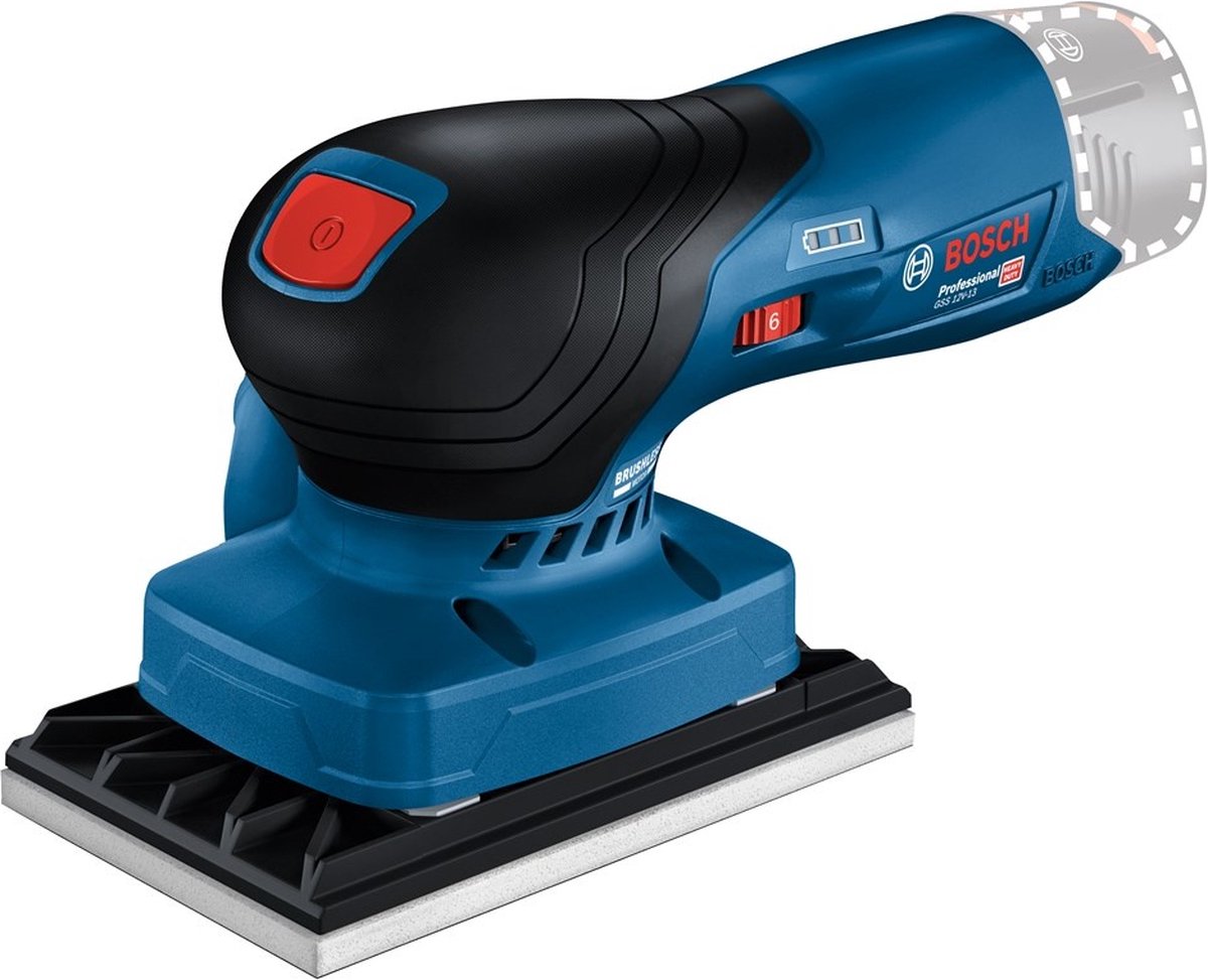 Lijadora orbital inalámbrica bosch professional gss 12v-13 12v cuerpo básico - 06019l0000