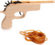 Pistola de madera de playwood con elástico
