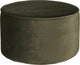 Woood sara poef laag - velvet - warm groen - 36x60x60
